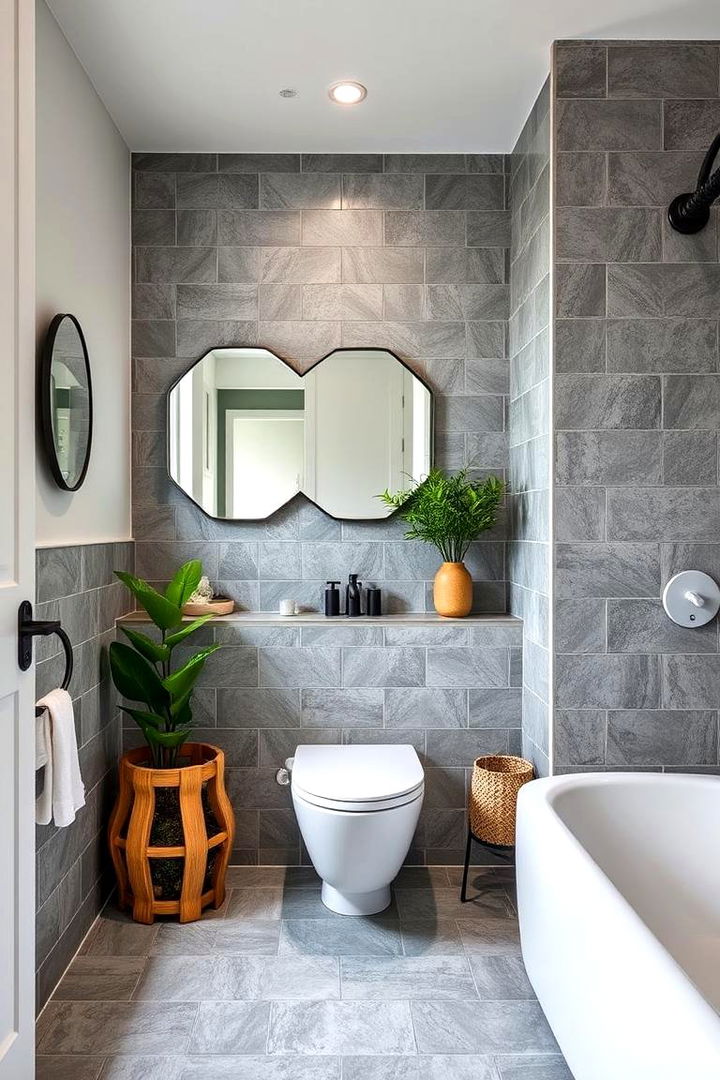Eco Friendly Grey Bathroom - 22 Grey Tile Bathroom Ideas