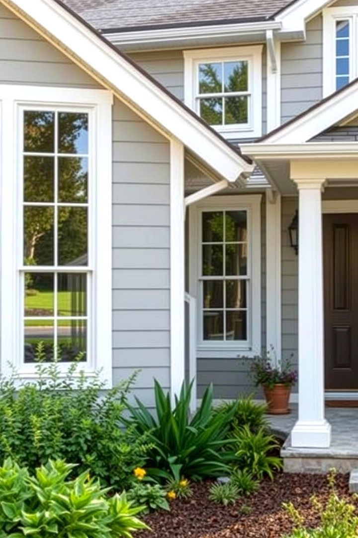 Eco Friendly Innovations - 22 Light Grey House With White Trim Design Ideas