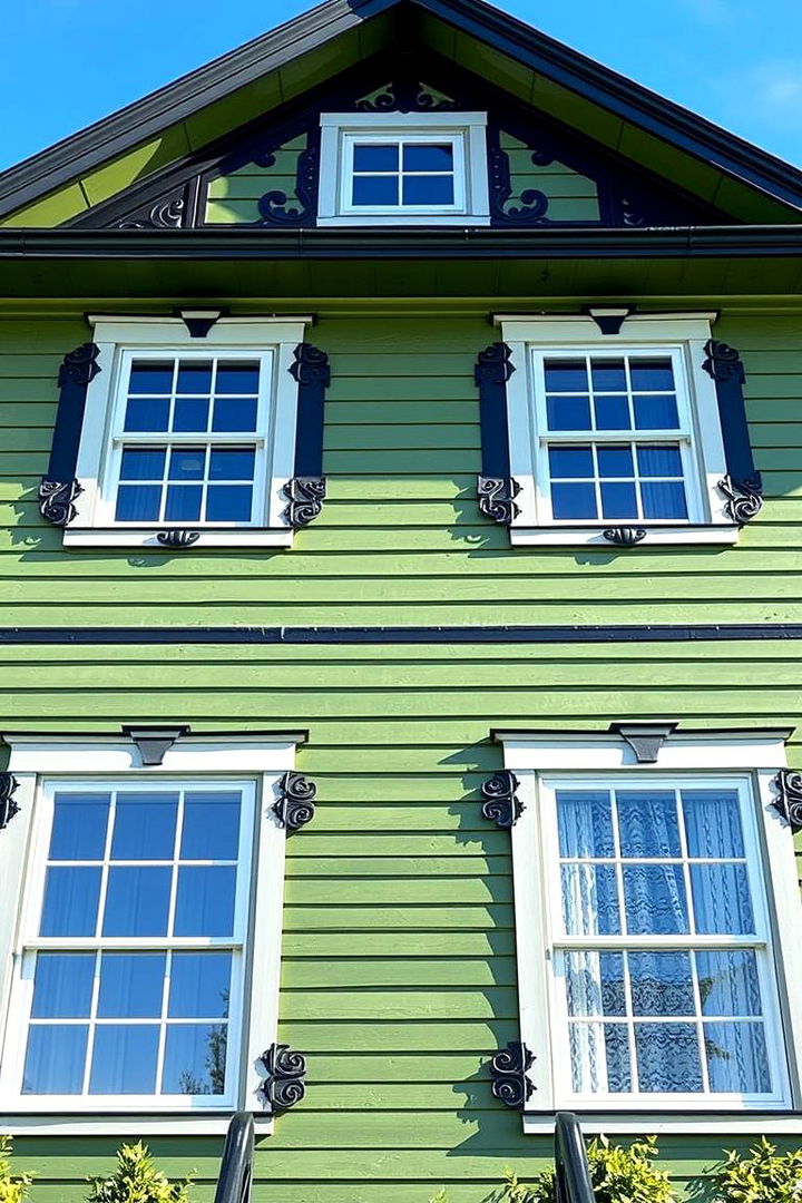 Eco Friendly Inspirations - 22 Green House Exterior With Black Trim