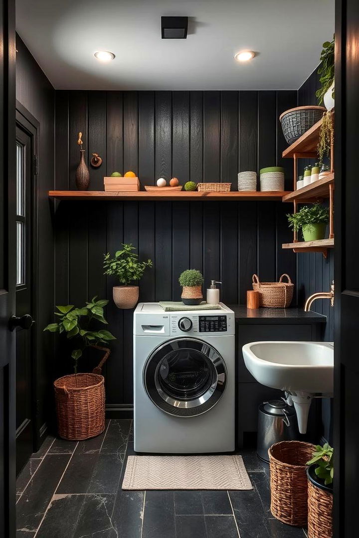 Eco Friendly Laundry Makeovers - 22 black laundry room ideas