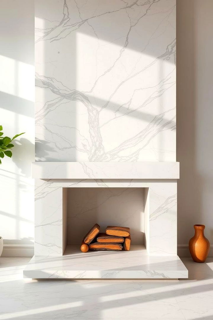Eco Friendly Marble Fireplace Design - 22 Marble Fireplace Ideas