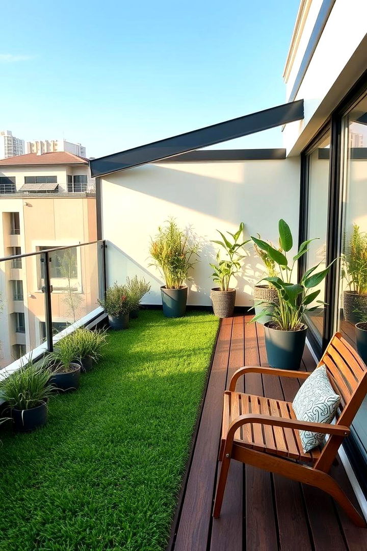 Eco Friendly Material Benefits - 22 Artificial Grass Balcony Design