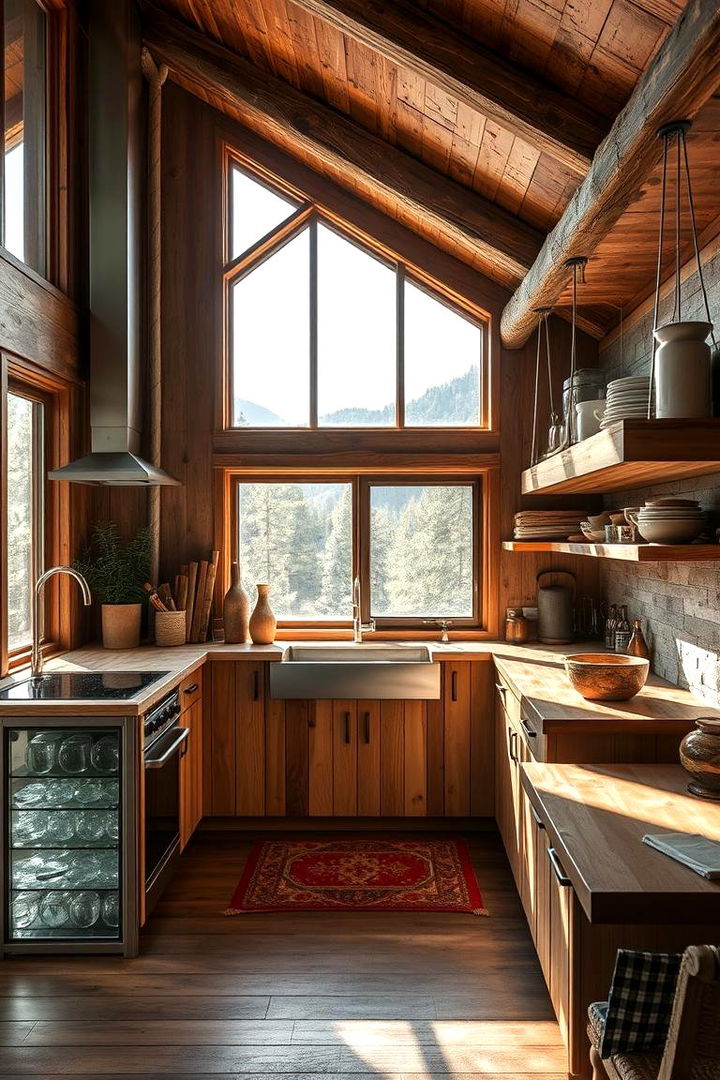 Eco Friendly Material Choices - 22 Mountain House Kitchen Ideas