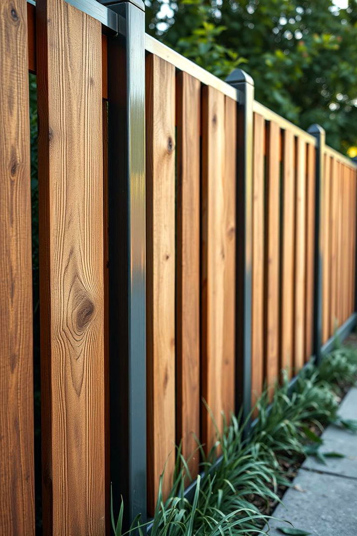 Eco Friendly Material Integration - 22 Metal and Wood Fence