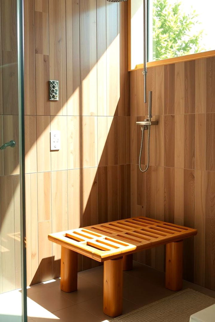 Eco Friendly Materials Bench - 22 Shower Bench Ideas