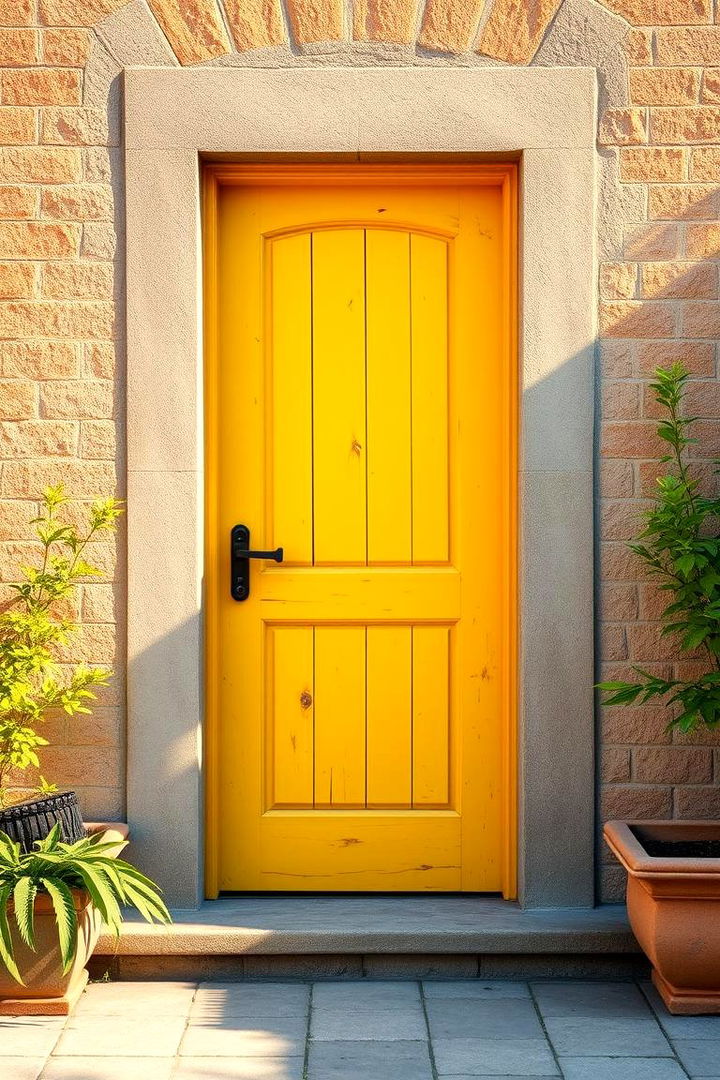 Eco Friendly Mustard Front Door - 22 Mustard Yellow Front Door Ideas