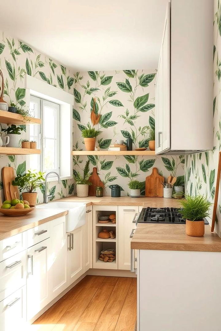 Eco Friendly Natural Motifs - 22 Kitchen Wallpaper Ideas