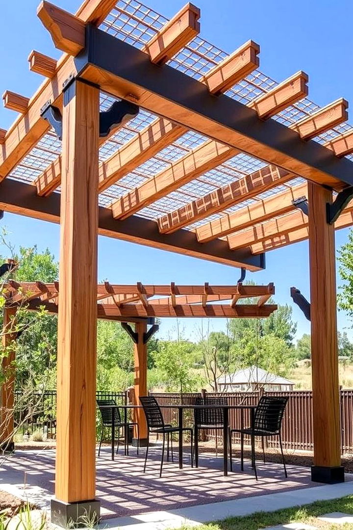 Eco Friendly Natural Pergola - 22 Small Patio Pergola Ideas