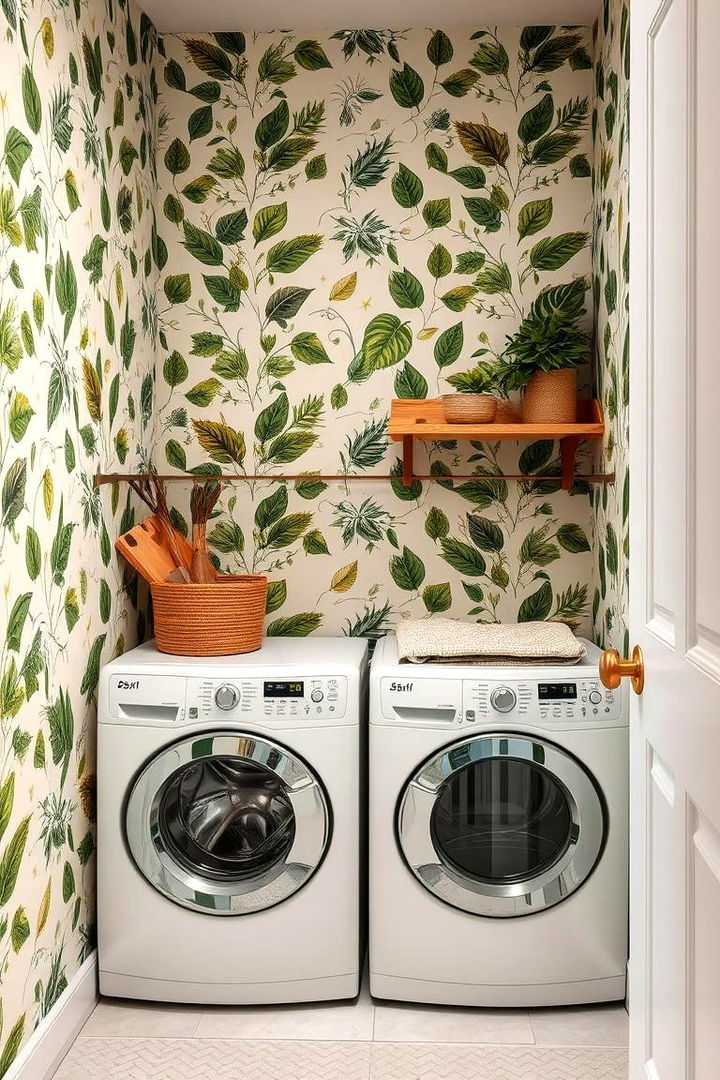 Eco Friendly Nature Inspired Prints - 22 Laundry Room Wallpaper Ideas