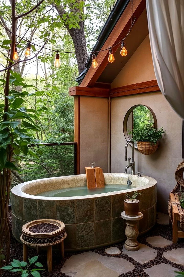 Eco Friendly Outdoor Bath - 22 Rustic Outdoor Bathroom Ideas