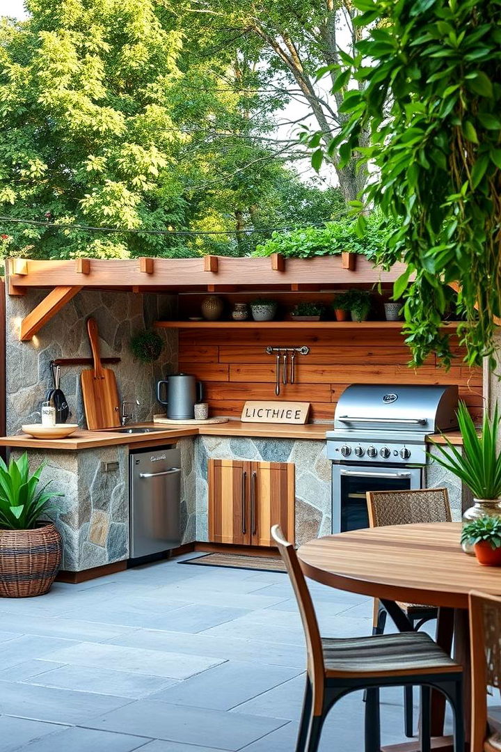 Eco Friendly Outdoor Kitchens - 22 L Shaped Outdoor Kitchen Ideas