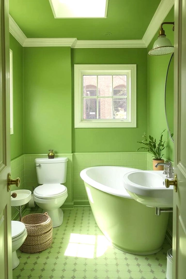 Eco Friendly Paint - 22 Small Green Bathroom Ideas