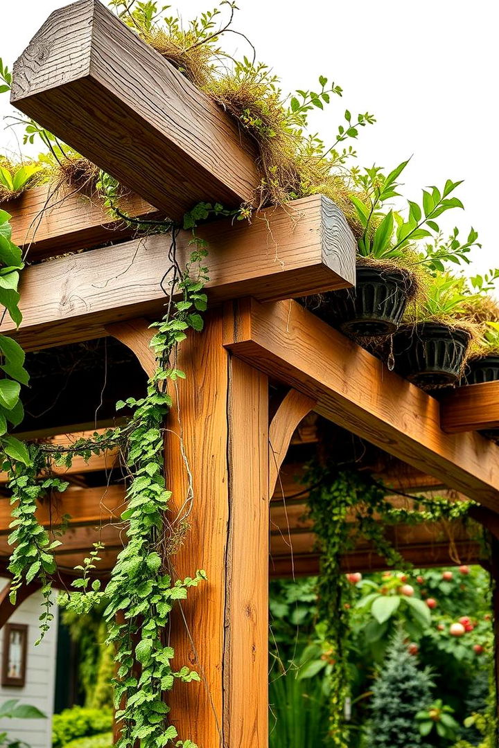 Eco Friendly Pergola with Green Roof - 22 Patio Pergola Ideas