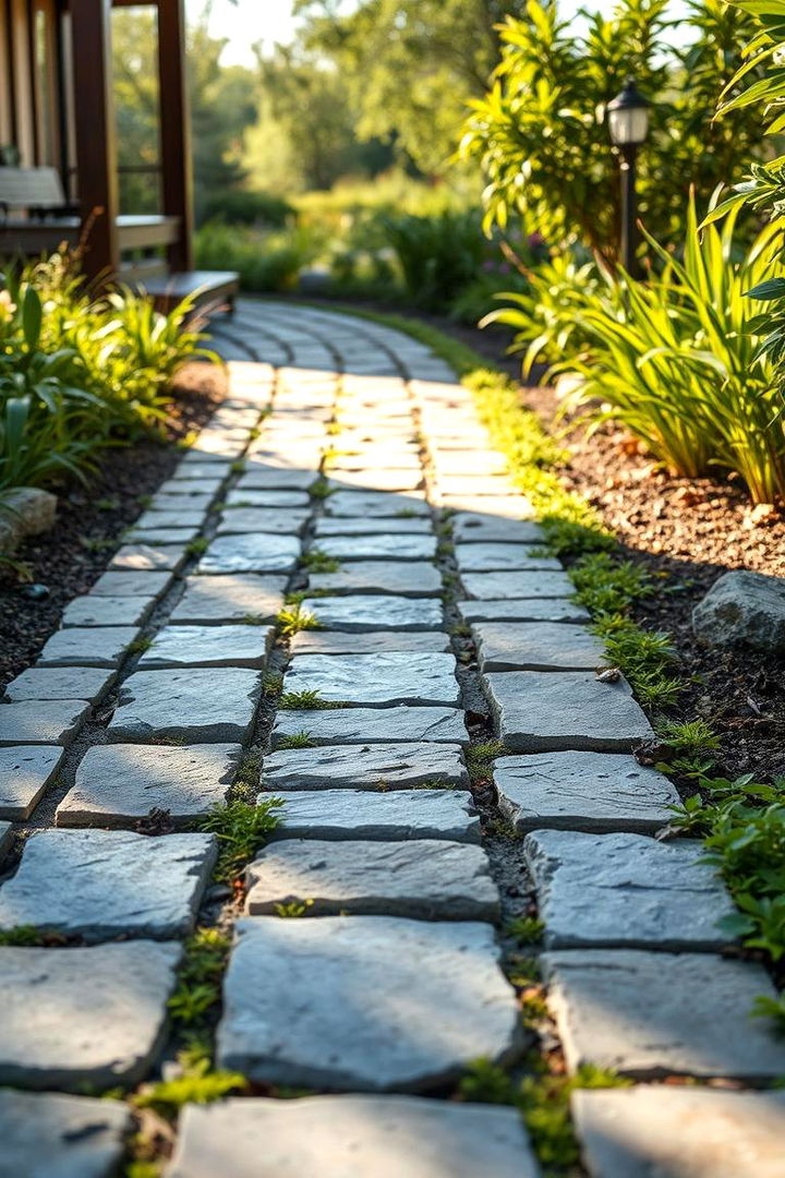 Eco Friendly Permeable Design - 22 Flagstone Walkway Ideas
