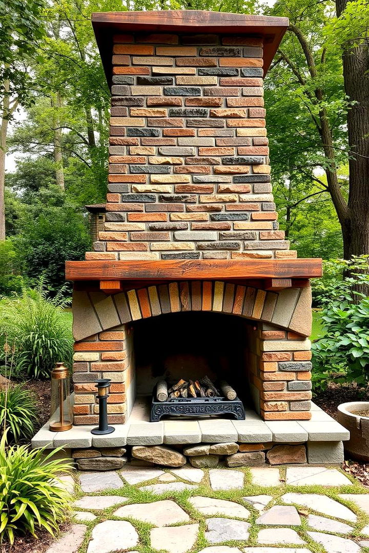 Eco Friendly Reclaimed Materials - 22 Rustic Outdoor Fireplace Ideas
