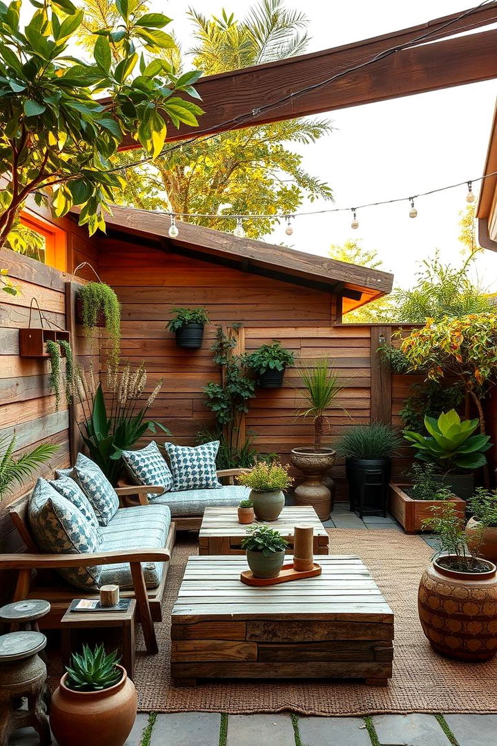 Eco Friendly Reclaimed Materials - 22 Small Backyard Patio Ideas