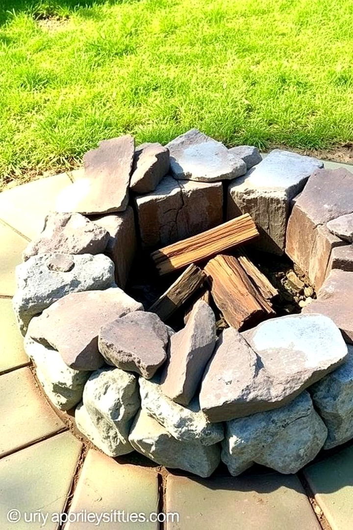 Eco Friendly Reclaimed Rock Fire Pit - 22 Rock Fire Pit Ideas