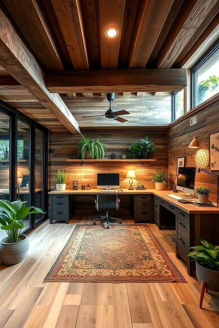 Eco Friendly Reclaimed Space - 22 basement office ideas
