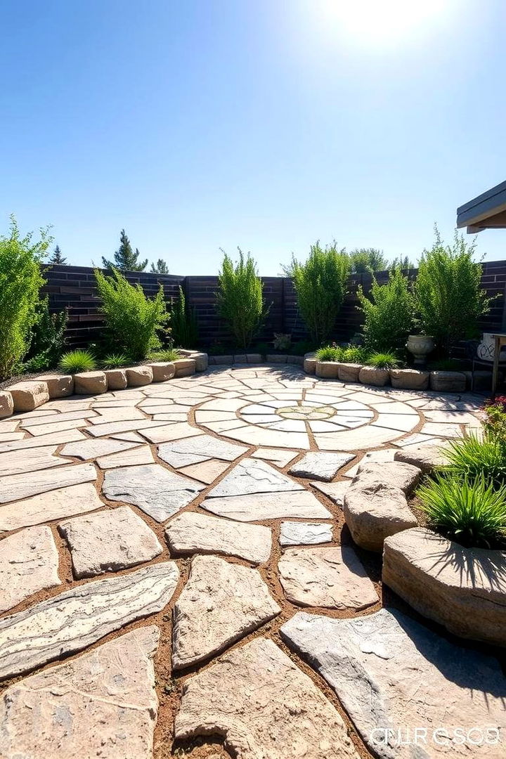 Eco Friendly Reclaimed Stone Patio - 22 Stone Patio Ideas
