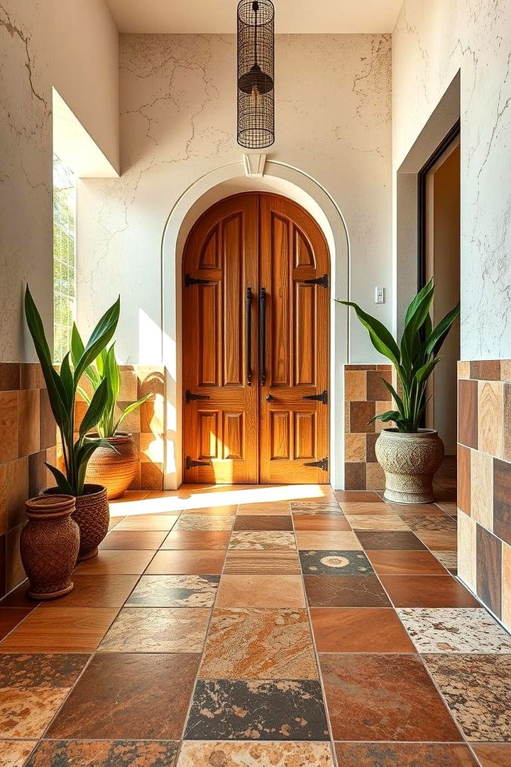 Eco Friendly Reclaimed Tiles - 22 Small Entryway Tile Floor Ideas
