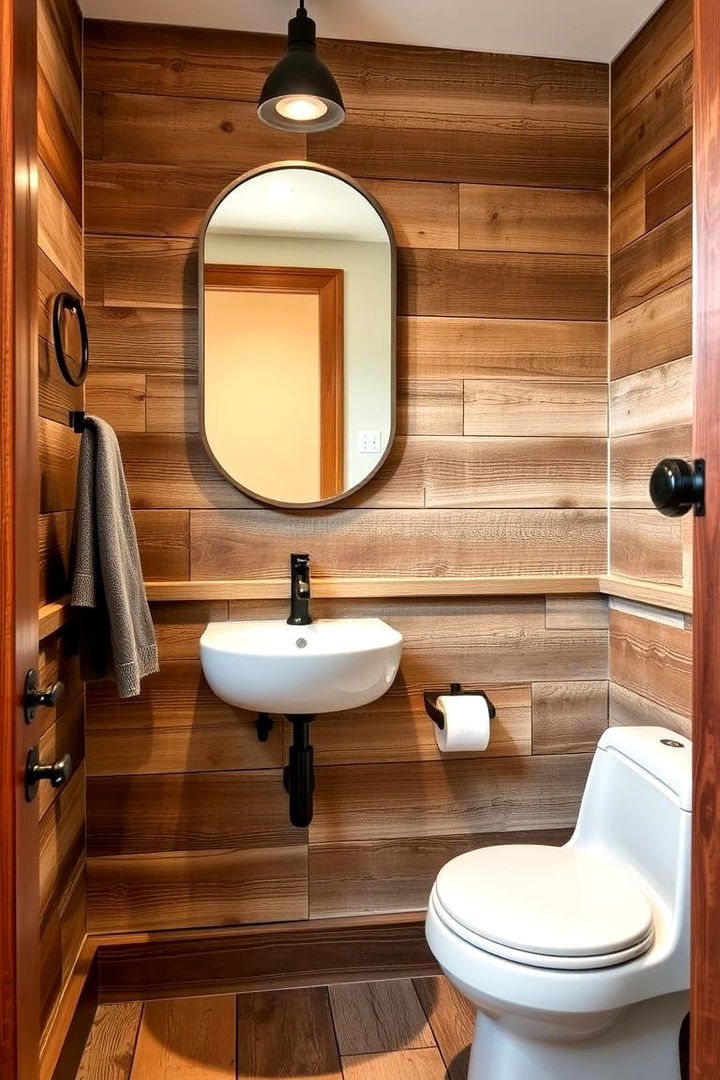 Eco Friendly Reclaimed Wood - 22 Powder Room Wainscoting Ideas