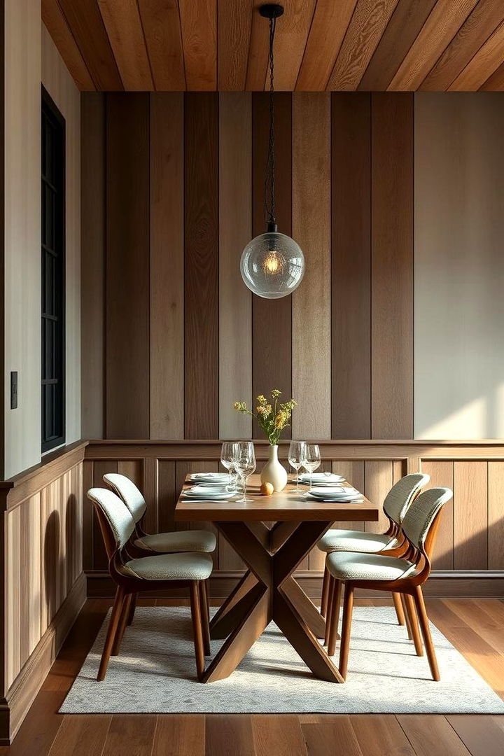 Eco Friendly Reclaimed Wood - 22 Dining Room Wainscoting Ideas