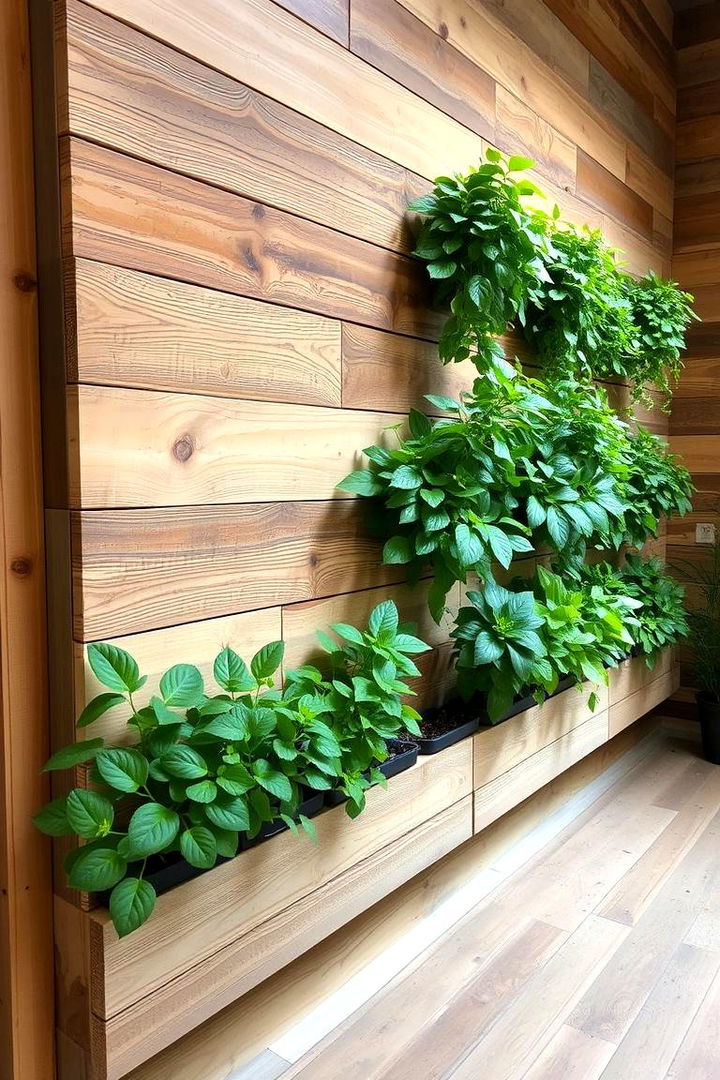 Eco Friendly Reclaimed Wood Planter - 22 Indoor Plant Wall Ideas