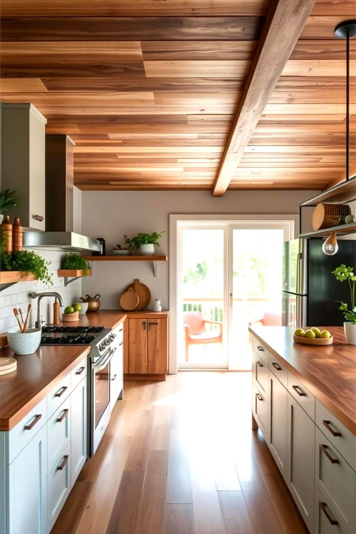 Eco Friendly Reclaimed Wood Soffits - 22 Kitchen Soffit Ideas