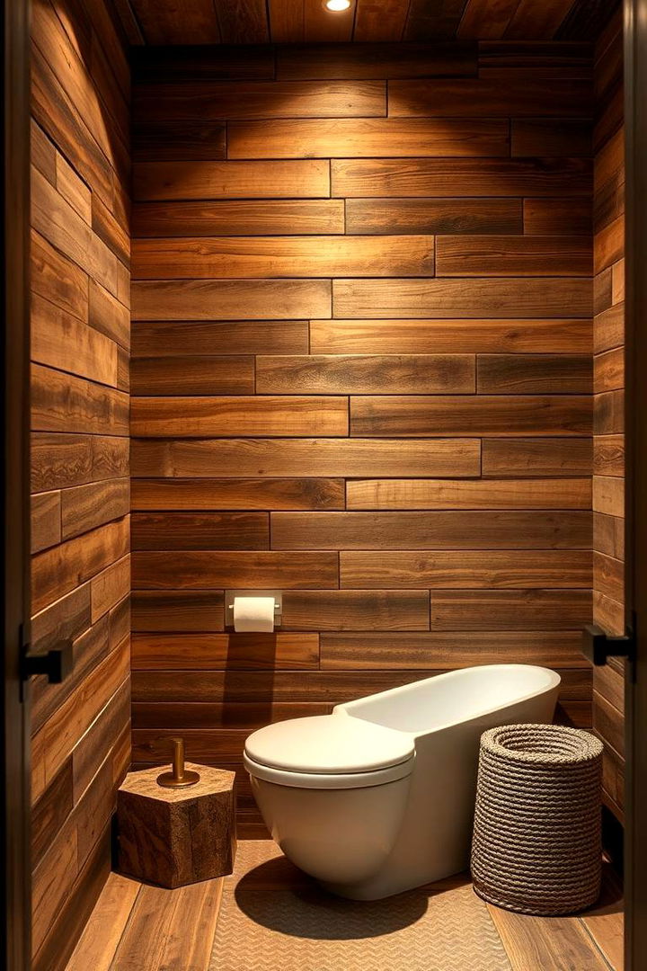Eco Friendly Reclaimed Wood Walls - 22 Bathroom Wall Ideas