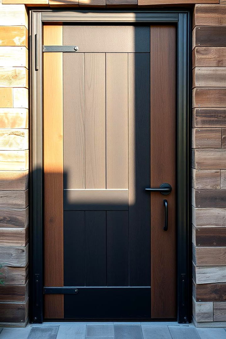 Eco Friendly Reclaimed Wood - 22 Black Front Door Ideas