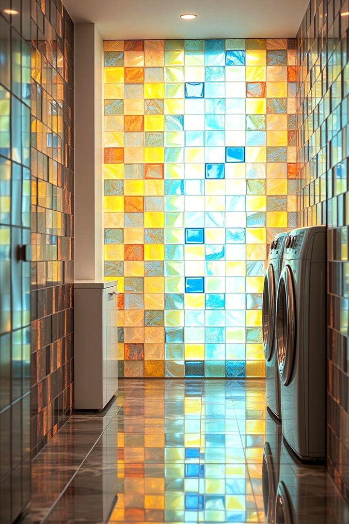 Eco Friendly Recycled Glass Tiles - 22 Laundry Room Backsplash Ideas
