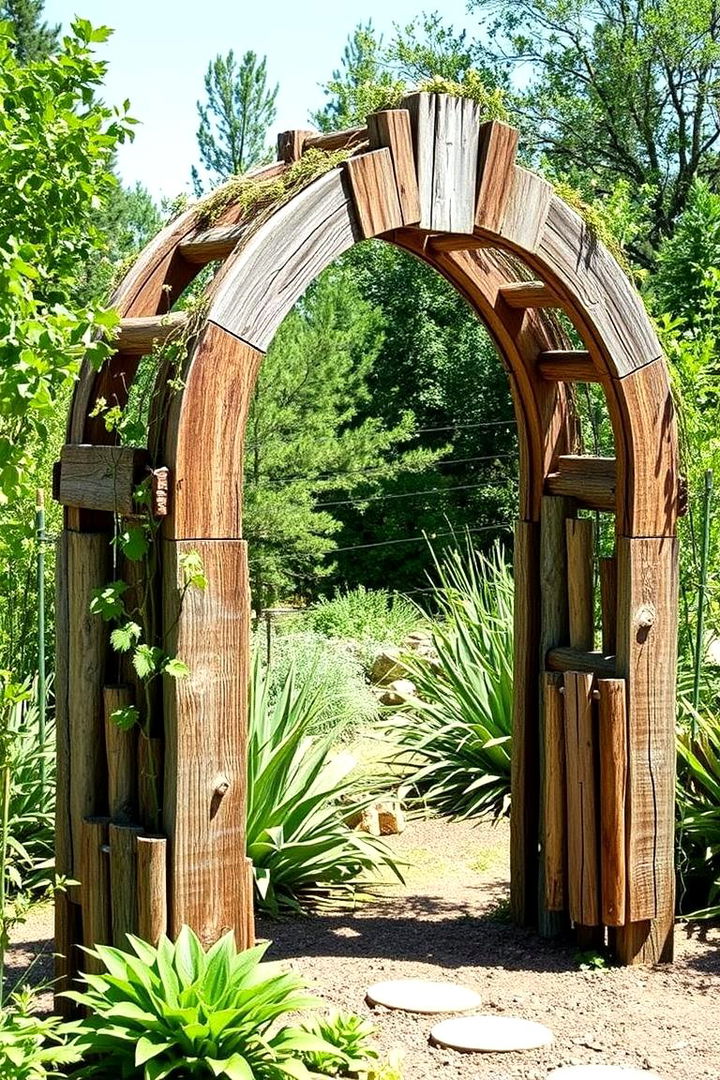 Eco Friendly Recycled Material Arch - 22 Garden Arch Ideas