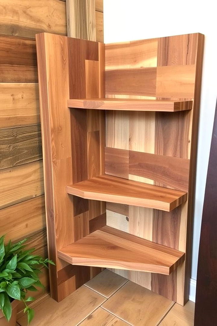 Eco Friendly Recycled Material Corner Shelf - 22 Corner Shelf Ideas