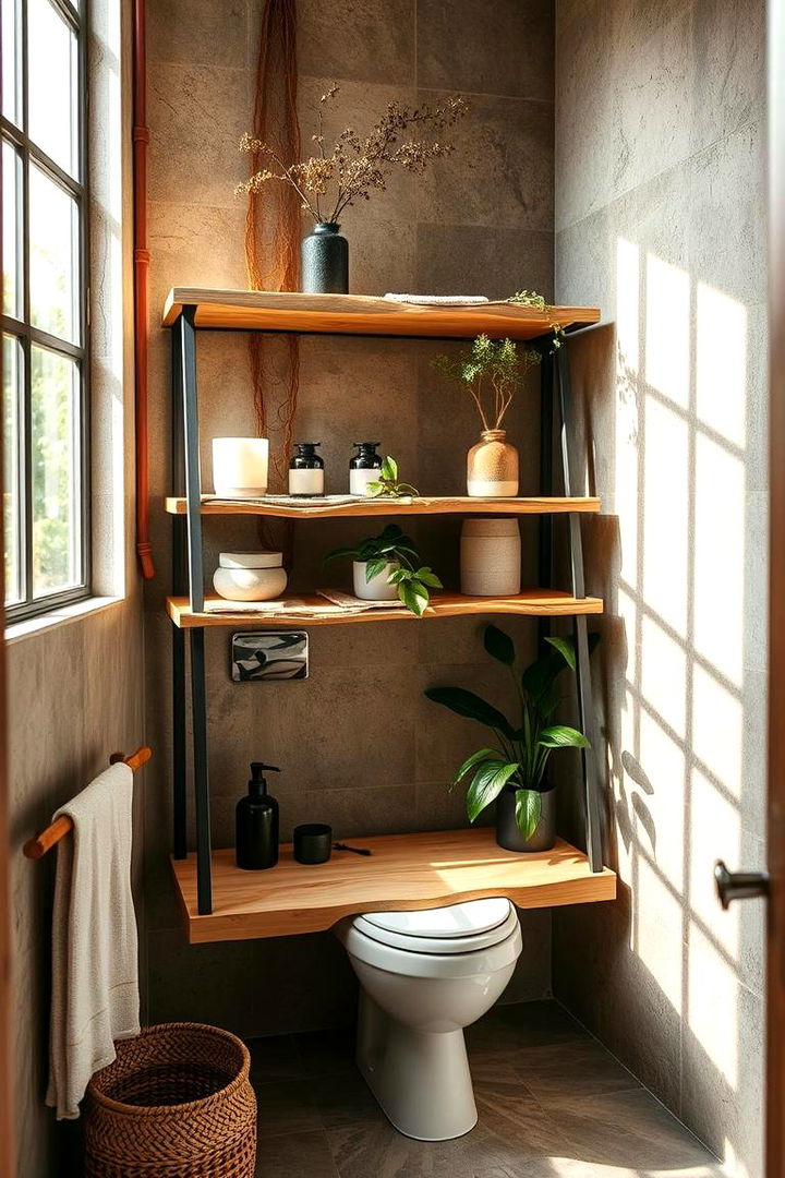 Eco Friendly Recycled Material Shelves - 22 Bathroom Shelf Ideas