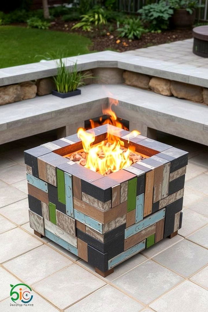 Eco Friendly Recycled Material Square Fire Pit - 22 Square Fire Pit Ideas