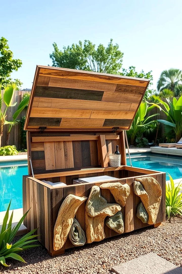 Eco Friendly Recycled Material Storage Units - 22 Pool Storage Ideas