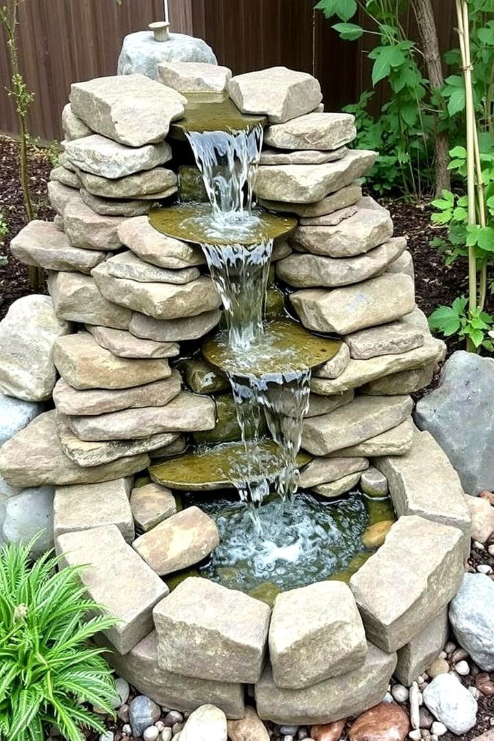 Eco Friendly Recycled Material Waterfall - 22 Small Pool Waterfall Ideas