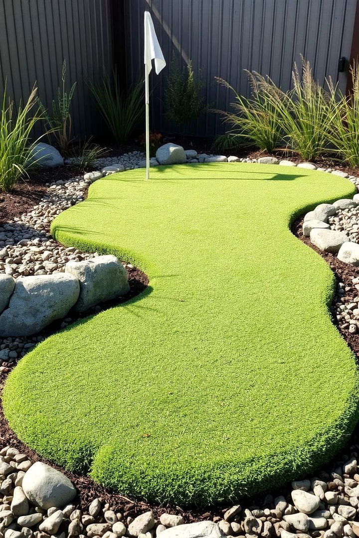 Eco Friendly Recycled Materials Putting Green - 22 Backyard Putting Green Ideas