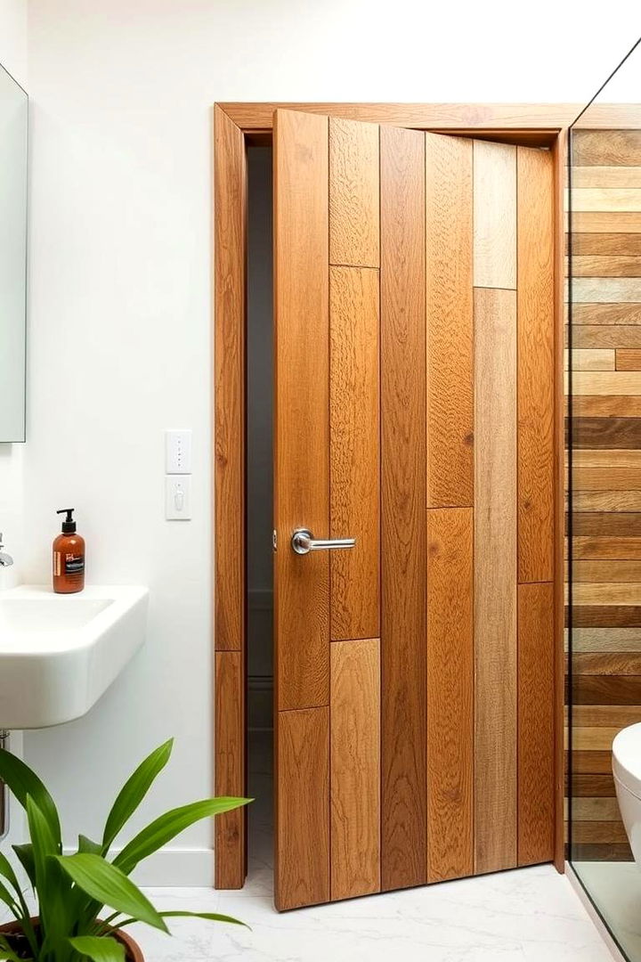 Eco Friendly Recycled Materials - 22 Bathroom Door Ideas