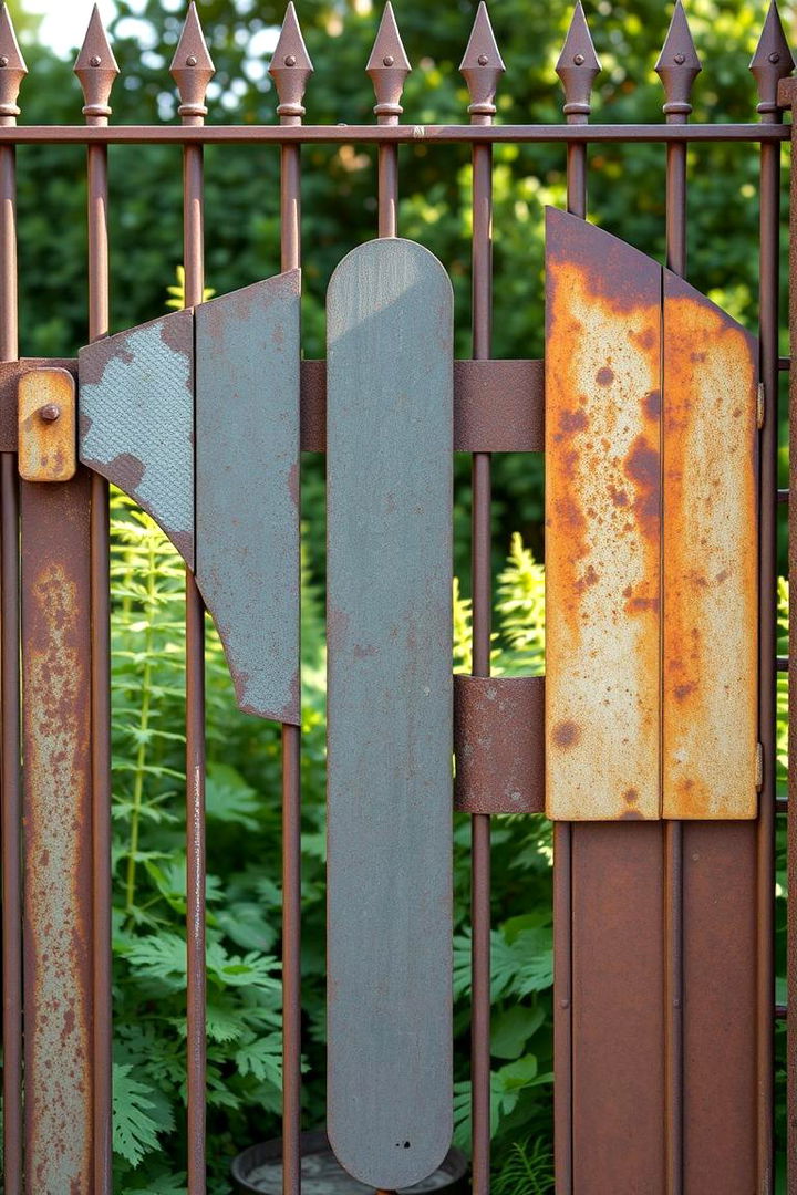 Eco Friendly Recycled Metal Gate - 22 Metal Garden Gate Ideas