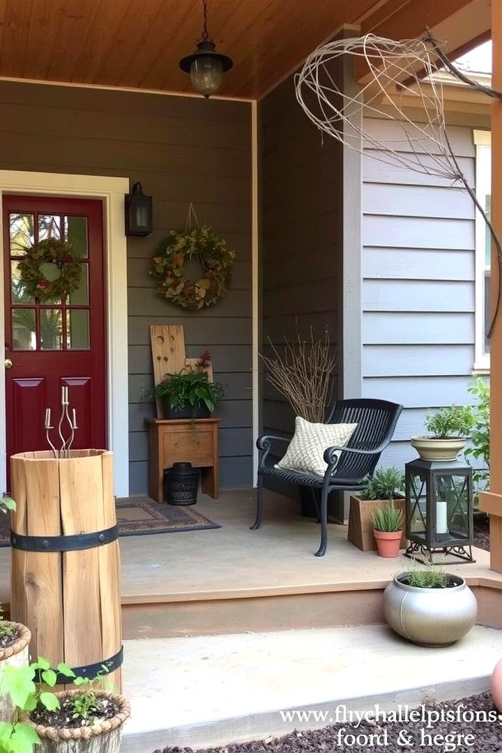 Eco Friendly Recycled Pieces - 22 Spring Front Door Decor Ideas