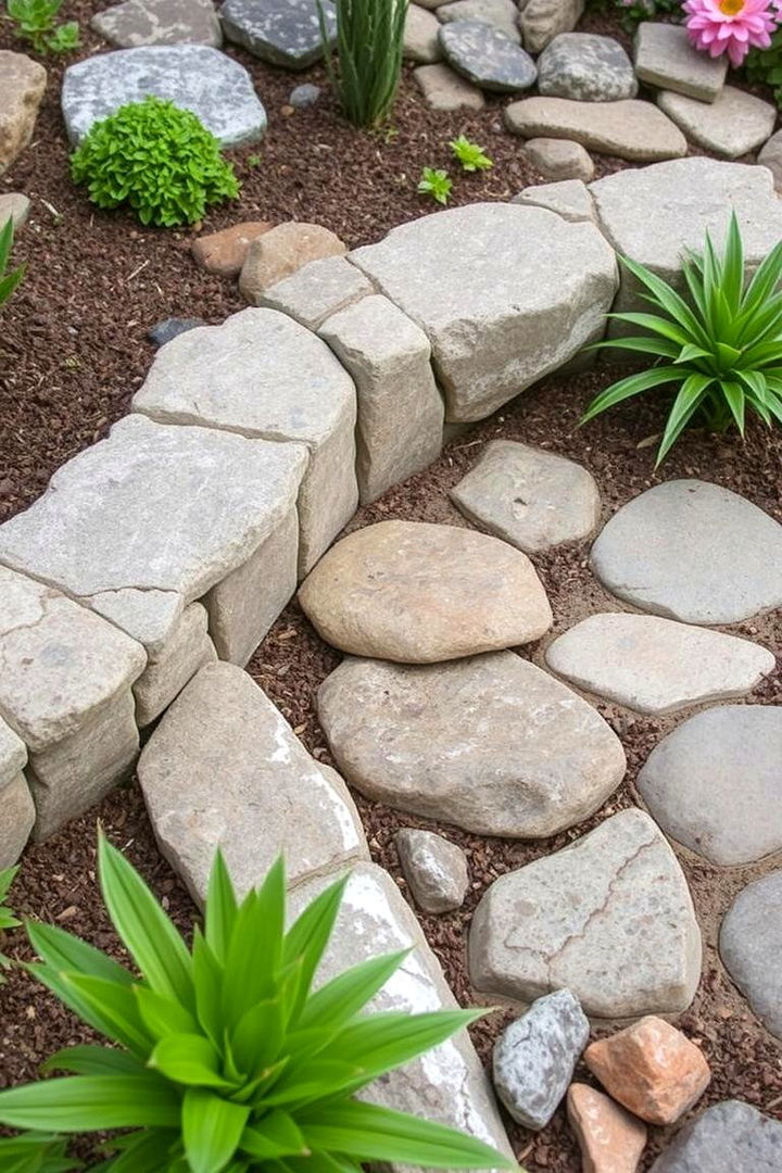Eco Friendly Recycled Stone Layout - 22 Stone Garden Ideas