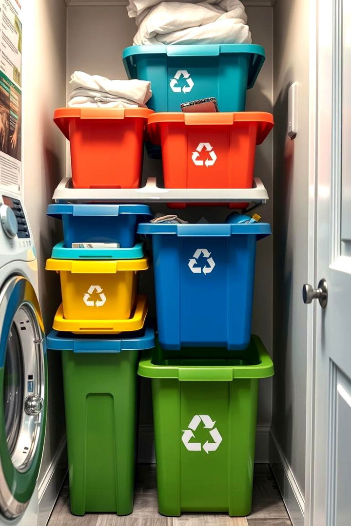 Eco Friendly Recycling Bins - 22 Stackable Laundry Room Ideas