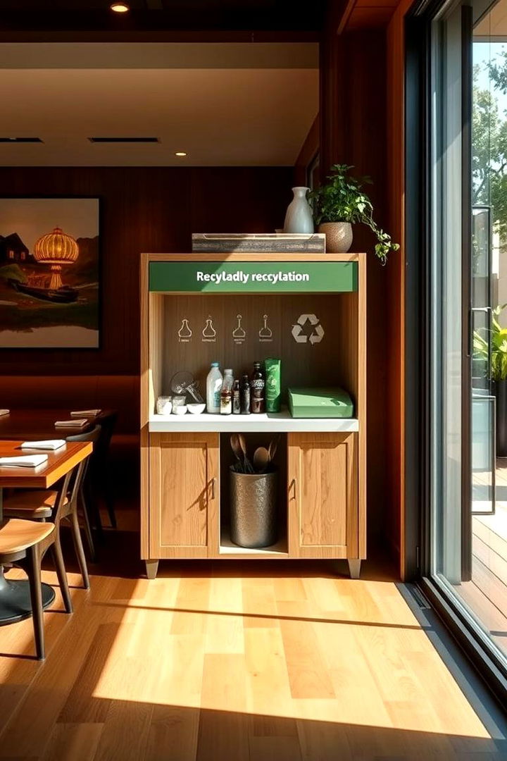 Eco Friendly Recycling Stations - 22 Dining Room Storage Ideas
