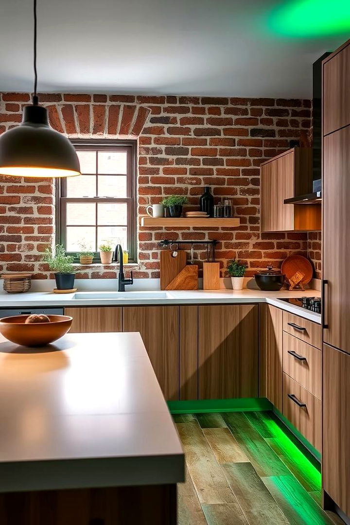 Eco Friendly Red Brick Kitchen - 22 Red Brick Kitchen Ideas