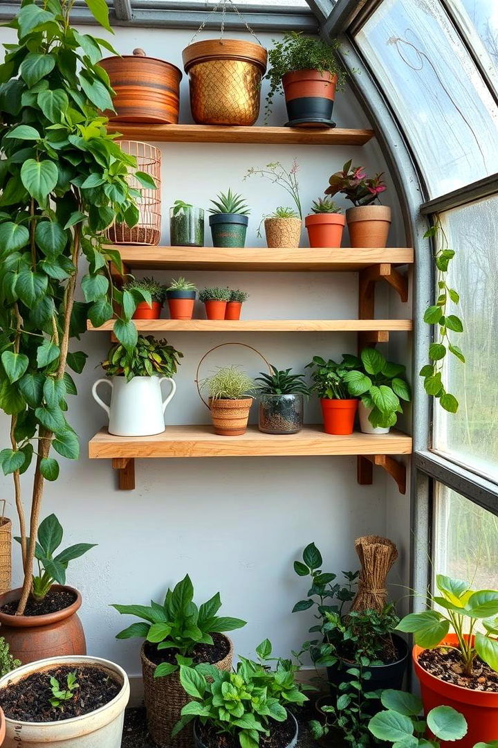 Eco Friendly Shelving from Upcycled Materials - 22 Greenhouse Shelving Ideas