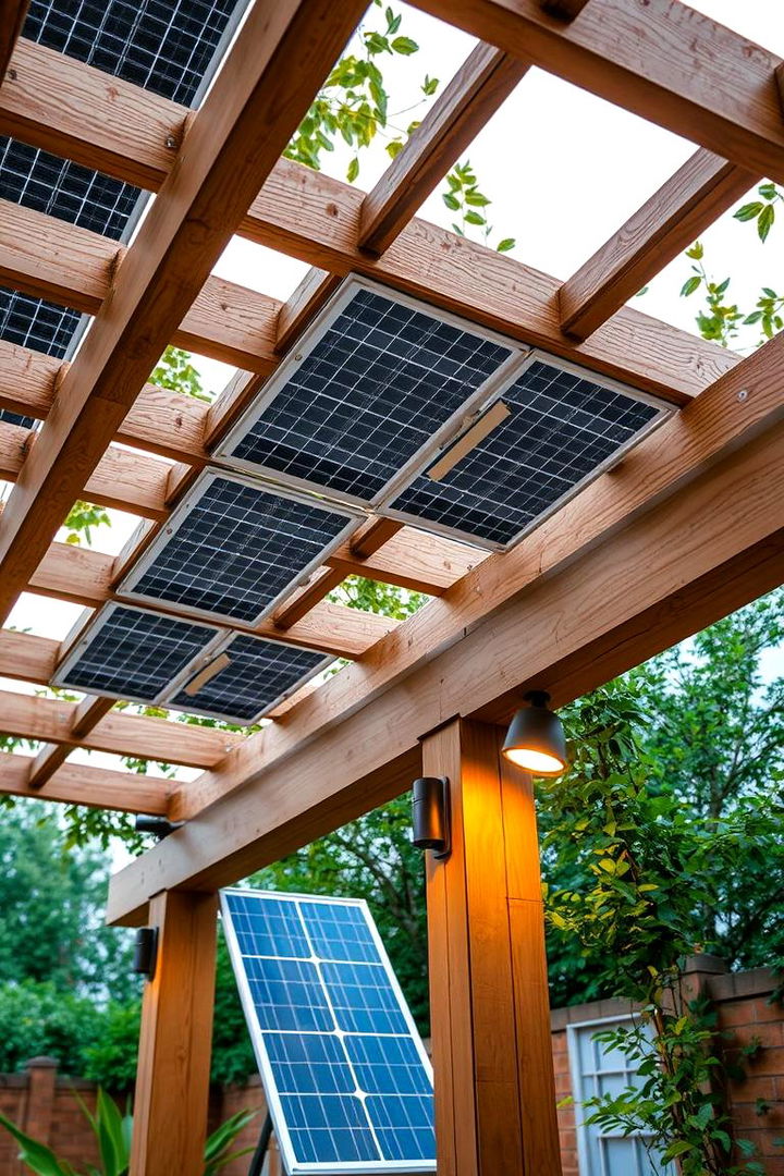 Eco Friendly Solar Integration - 22 Pergola Lighting Ideas