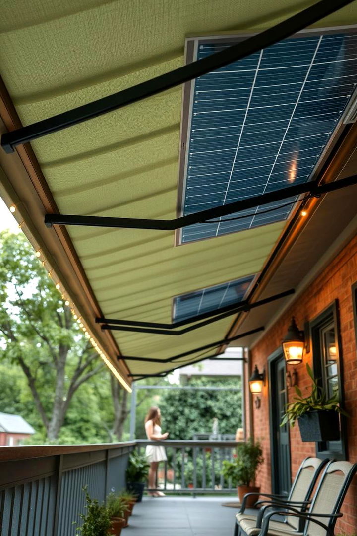 Eco Friendly Solar Powered Awning - 22 Front Porch Awning Ideas
