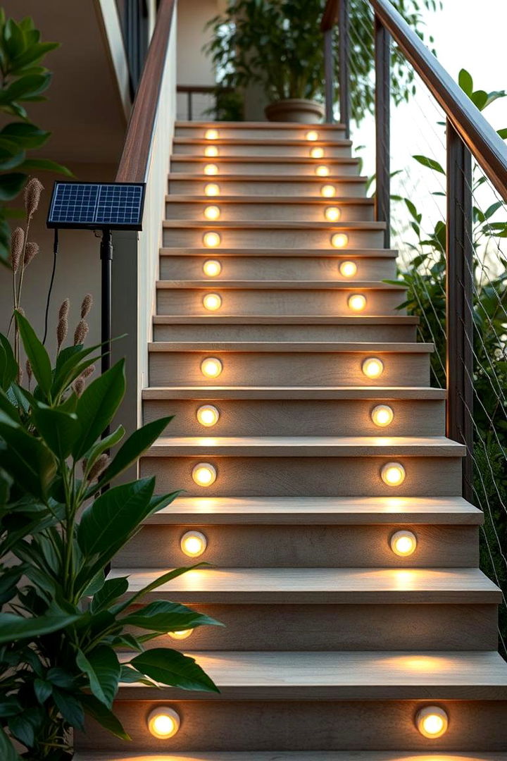 Eco Friendly Solar Stair Lights - 22 Staircase Lighting Ideas