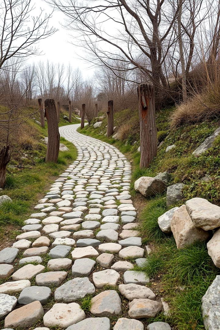 Eco Friendly Stone Trail - 22 Cobble Stone Walkway Ideas